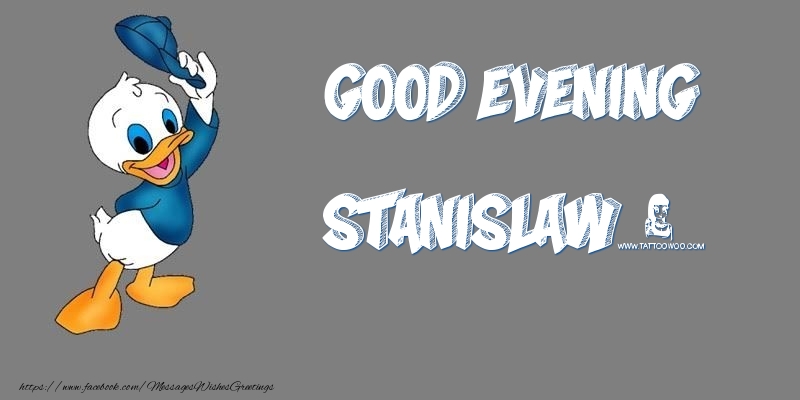 Greetings Cards for Good evening - Animation | Good Evening Stanislaw